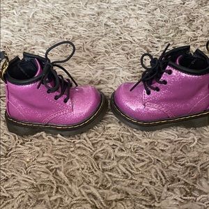 Baby purple glitter doc martens